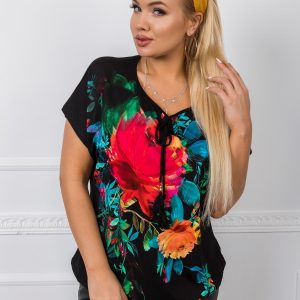 Black blouse plus size Anna