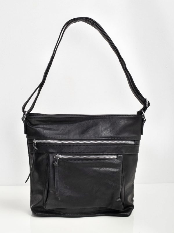 Black bag with zippers