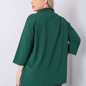 Dark green blouse plus size Iselin