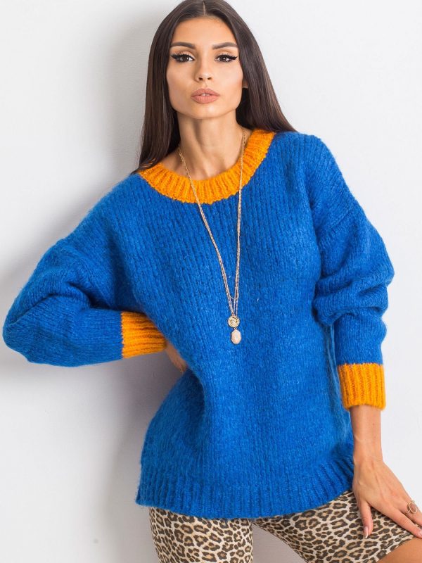 RUE PARIS Cobalt Sweater Pretty