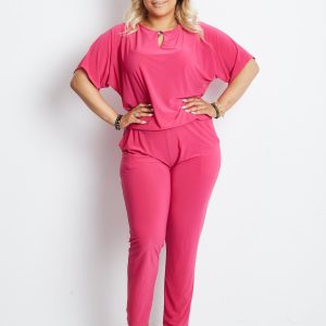 Pink Plus Size Jumpsuit Appropriately