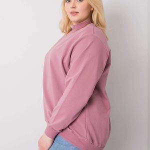 Dirty pink sweatshirt plus size cotton Harmony