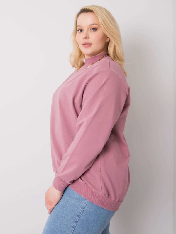 Dirty pink sweatshirt plus size cotton Harmony