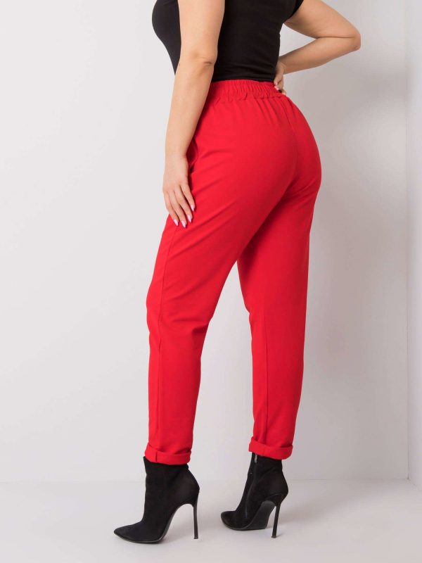 Anais Red Plus Size Sweatpants