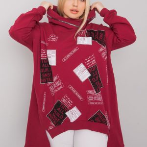 Burgundy plus size hoodie Ives