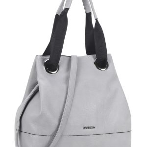 LUIGISANTO grey roomy shoulder bag