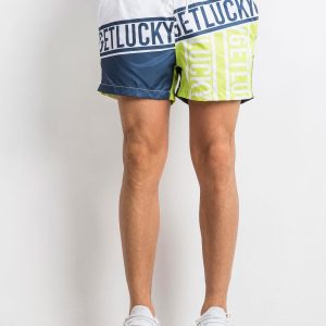 Regent Men's White-Green Shorts