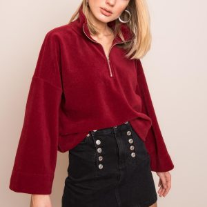 Burgundy sweatshirt for women BSL