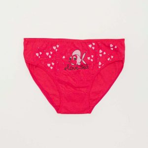 Dark pink panties for girl with print