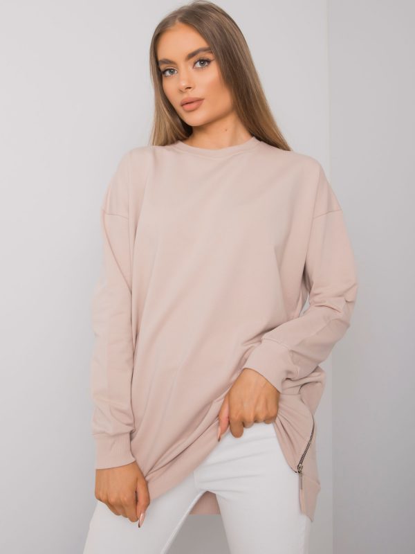 Light Beige Long Sleeve Tunic Rhiannon