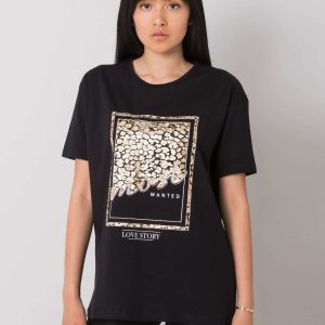 Black T-shirt with print Mary