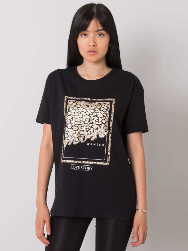 Black T-shirt with print Mary