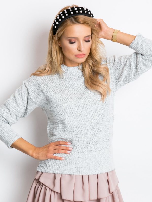 RUE PARIS Gray Sweater Azure