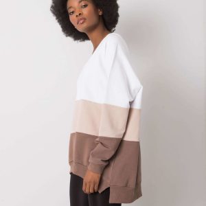 Lotta RUE PARIS white and brown sweatshirt