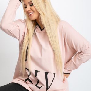 Light pink plus size sweatshirt Skip