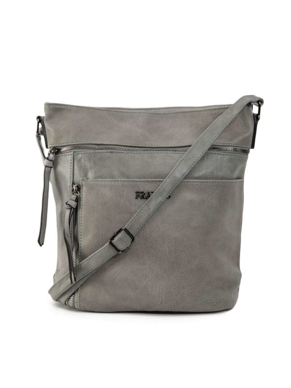 Grey eco-leather bag