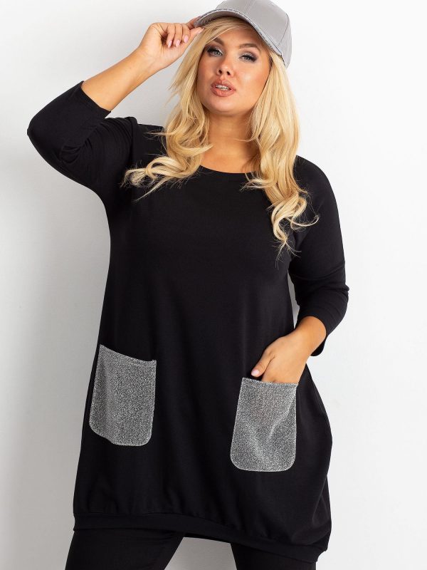 Black tunic plus size Amber