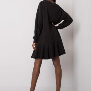 Perrine black ruffle dress