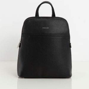 Black Women's Double Compartment Backpack