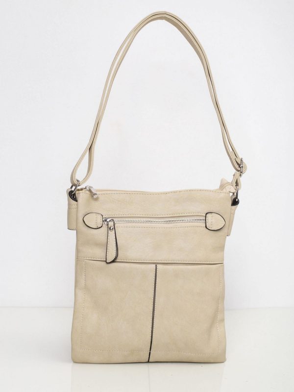 Beige bag with outer pocket