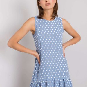 Blue polka dot dress Nicollete RUE PARIS