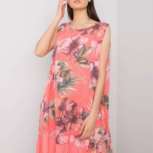 Olympia Coral Floral Dress