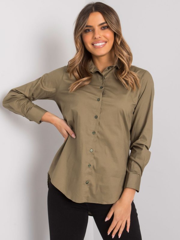 Khaki Women's Classic Shirt Novarra RUE PARIS