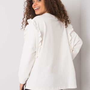 Monserrat white frills sweatshirt