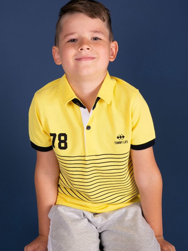 TOMMY LIFE Yellow Boy's Polo Shirt