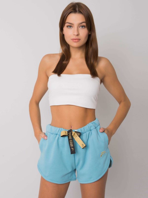 Blue Jadey Sport Shorts FOR FITNESS