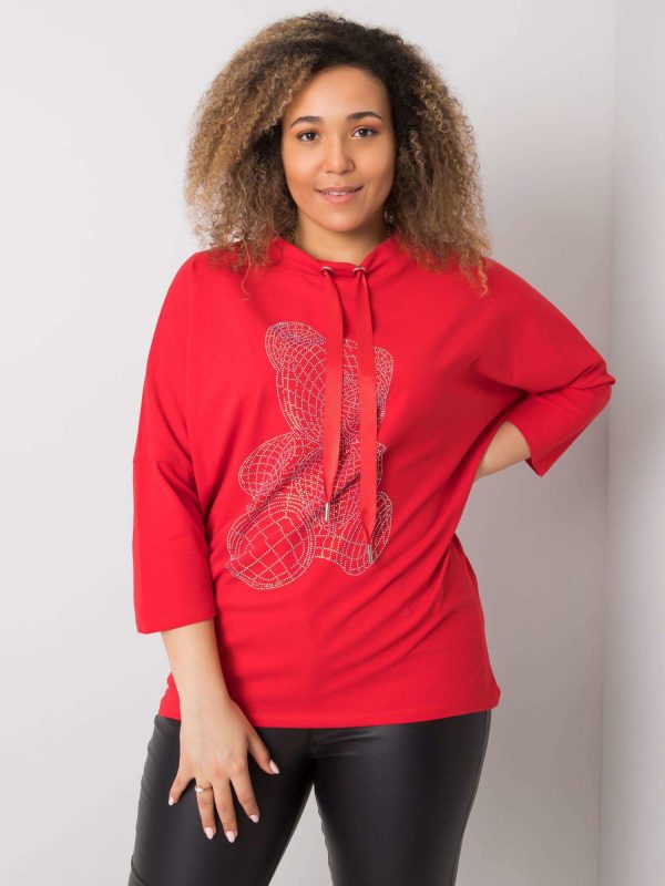 Red blouse with Elisabetta applique