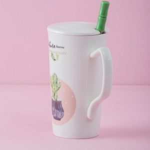 Ecru-Pink Tall Mug