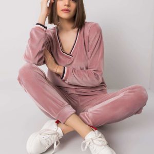 Dirty pink velour set Esti RUE PARIS