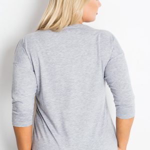 Grey blouse plus size Feelings