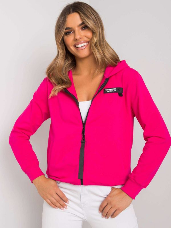 Anhelina Fuchsia Zipper Sweatshirt