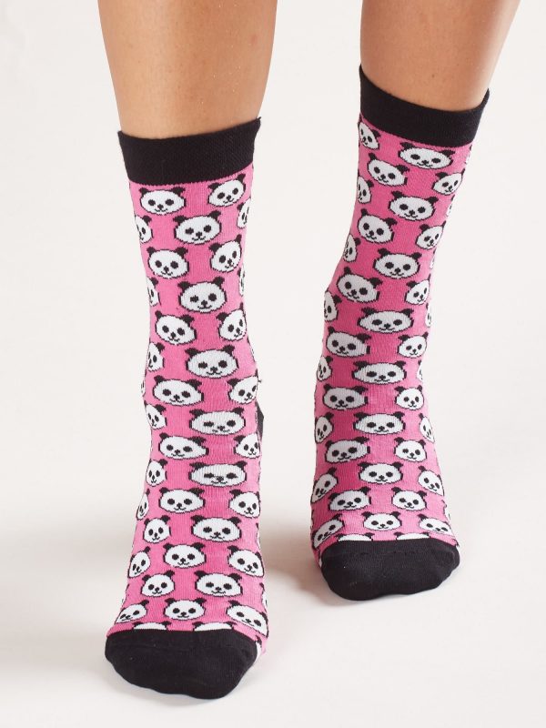 Pink Pandas Ladies Socks