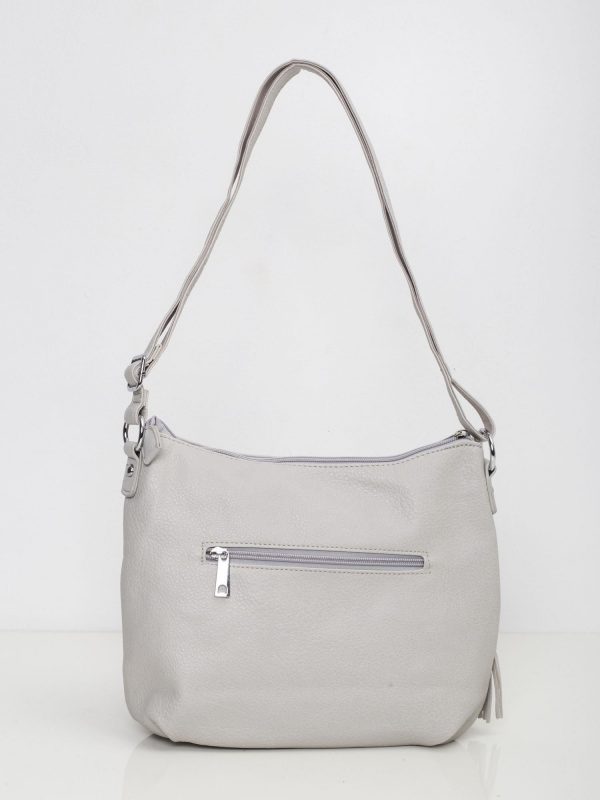 Grey eco leather handbag