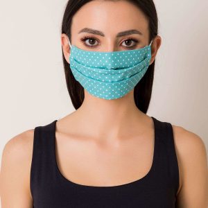 Marine Polka Da Cotton Mask