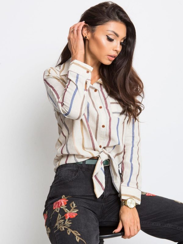 RUE PARIS Beige Organic Shirt