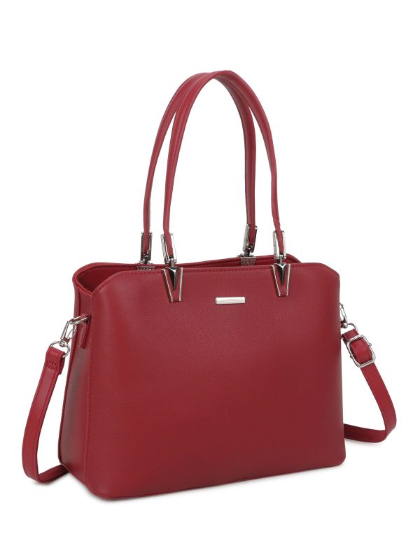 Burgundy bag with decorative fittings LUIGISANTO