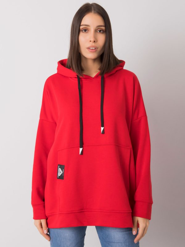 Red kangaroo sweatshirt plus size Josefina