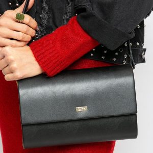 Black clutch bag