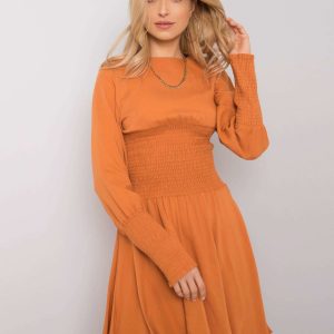 Dark orange casual dress Mantua RUE PARIS