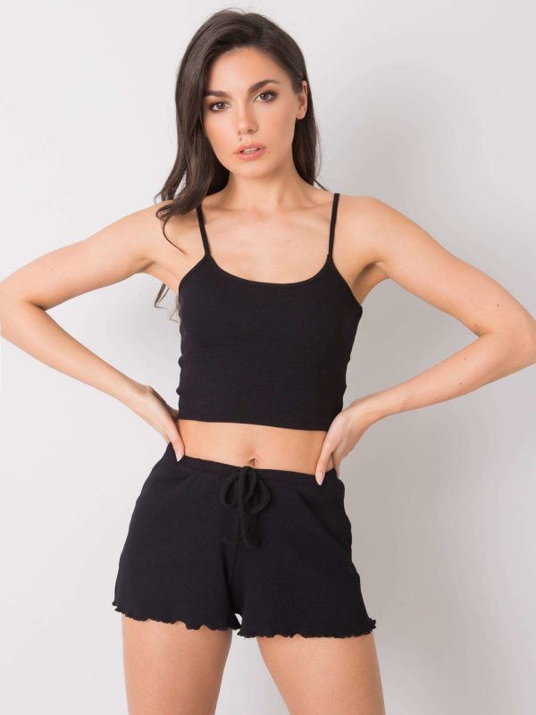 Chelo RUE PARIS black short top