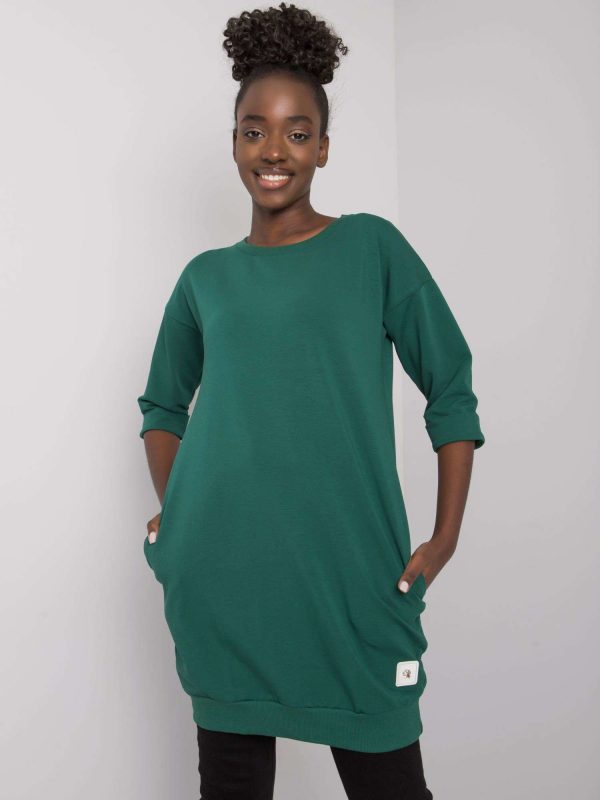 Dark green sweatshirt with Iveta pockets