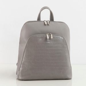 Gray backpack with pocket