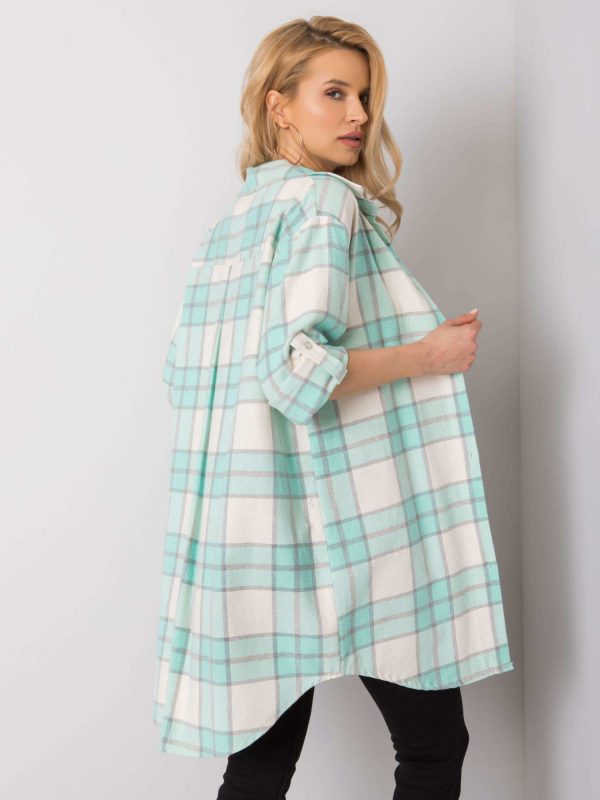 Nerea Mint Plaid Shirt