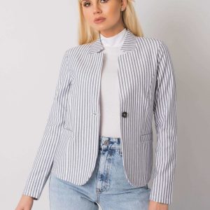 White and black striped jacket Nesala RUE PARIS