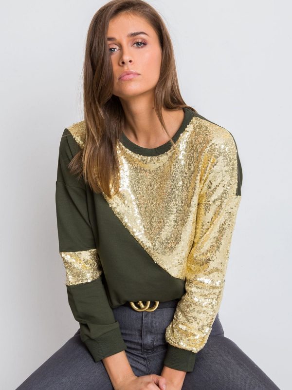 Khaki Sweatshirt Shine