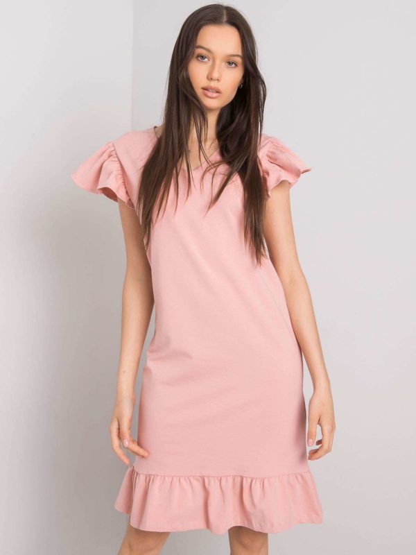 Candace Pale Pink Ruffle Dress